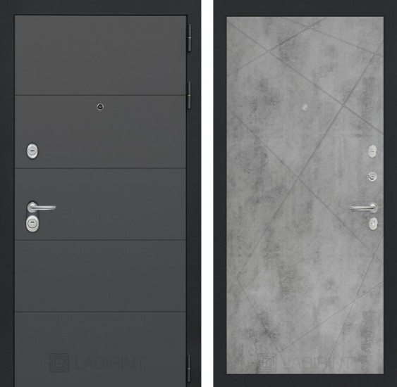 Входная дверь ART 24 - Бетон светлый