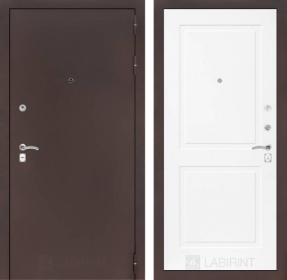 Входная дверь CLASSIC антик медный 11 - Белый софт