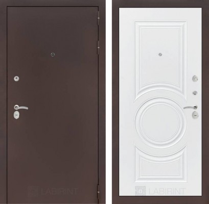 Входная дверь CLASSIC антик медный 23 - Белый софт