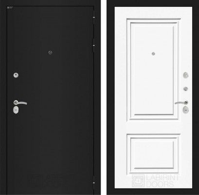 Входная дверь CLASSIC шагрень черная 26 Эмаль RAL 9003