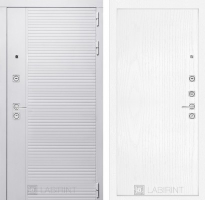 Входная дверь PIANO WHITE 07 - Белое дерево 880х2050 правая/левая