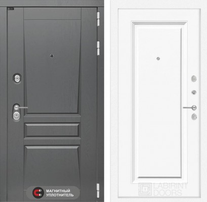 Входная дверь Платинум 27 - Эмаль RAL 9003